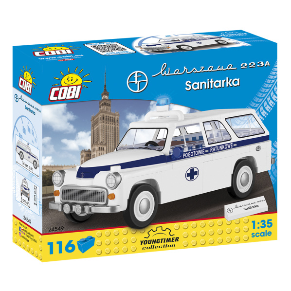 Cobi 24549 Youngtimer Warszawa 223A sanitka, 1:35, 116 k