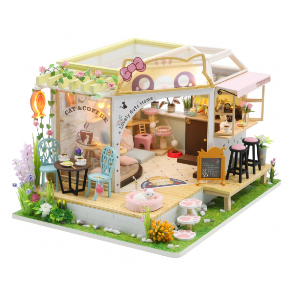 2Kids Toys miniatura domečku Kočičí kavárna se zahrádkou 2Kids Toys miniatura domečku Kočičí kavárna se zahrádkou