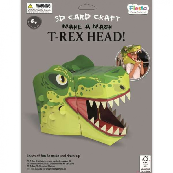 Fiesta Crafts Kreativní sada 3D maska T. rex Fiesta Crafts Kreativní sada 3D maska T. rex