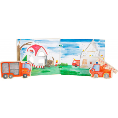 small foot Dřevěná knížka hasiči