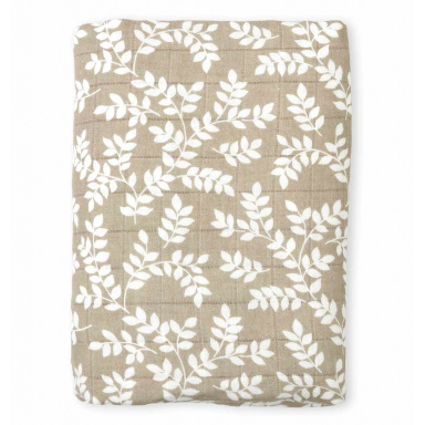A Little Lovely Company - Mušelínová osuška XL, leaves - taupe