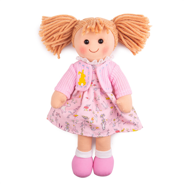 Bigjigs Toys Látková panenka Ella 34 cm Bigjigs Toys Látková panenka Ella 34 cm