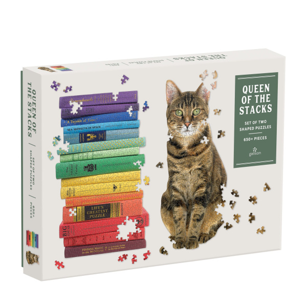 Galison Puzzle sada 2ks Queen of the Stacks 650 dílků Galison Puzzle sada 2ks Queen of the Stacks 650 dílků