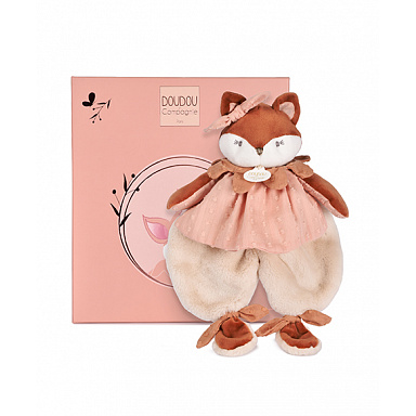 Doudou Dárková sada Plyšový muchláček liška Mina 29 cm