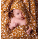 A Little Lovely Company - Mušelínová osuška XL, blossom - caramel