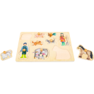 small foot Dřevěné puzzle Život na farmě