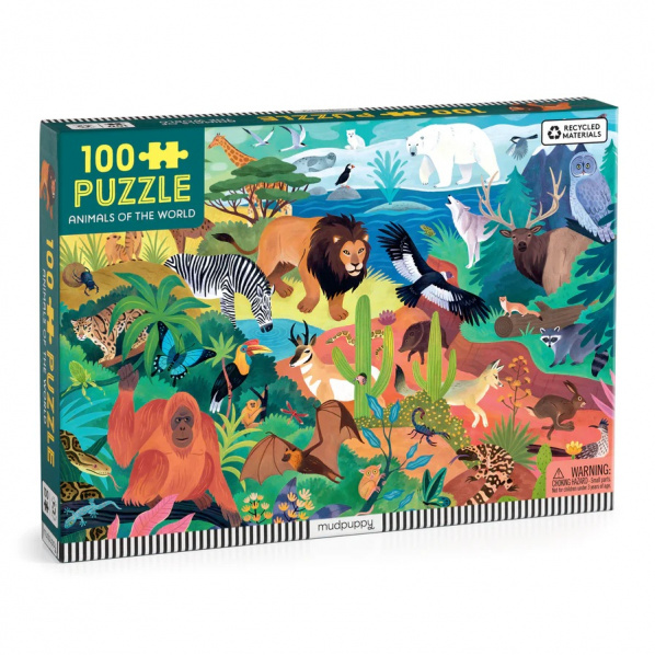 Mudpuppy Zvířata světa Puzzle100 dílků