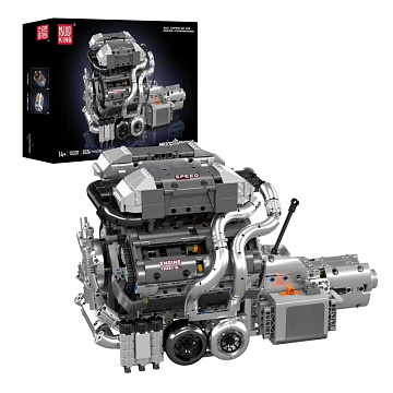Mould King 10201 Automobilový 16válcový motor BUG W16 s převodovkou