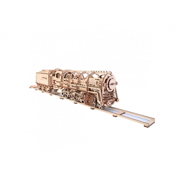 Ugears 3D dřevěné mechanické puzzle Parní lokomotiva 4-6-0 s tendrem Ugears 3D dřevěné mechanické puzzle Parní lokomotiva 4-6-0 s tendrem