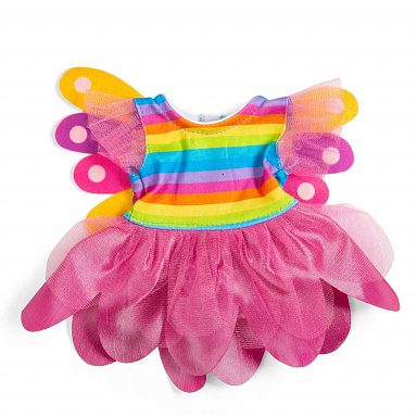 Bigjigs Toys Duhové šaty víly s křídly pro panenku 34 cm
