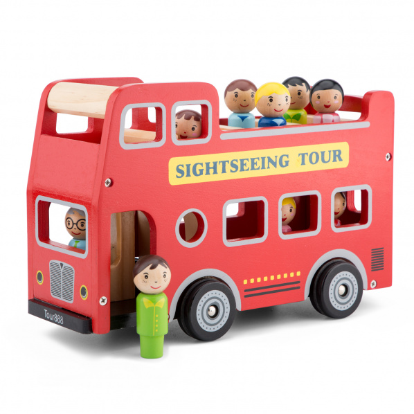 Červený městský autobus + 9 figurek cestujících Červený městský autobus + 9 figurek cestujících