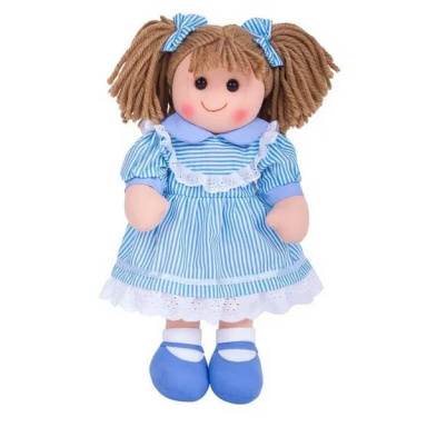 Bigjigs Toys – Látková panenka Amelia 38 cm