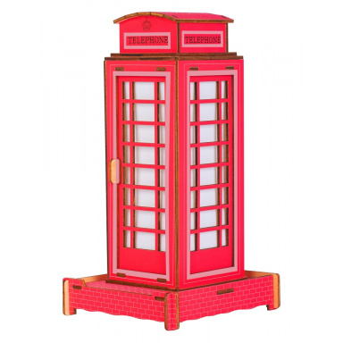 Woodcraft Dřevěné 3D puzzle Britská telefonní budka