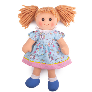Bigjigs Toys Látková panenka Olivia 34 cm