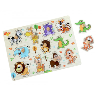 2Kids Toys Dřevěné puzzle Safari 11 dílků