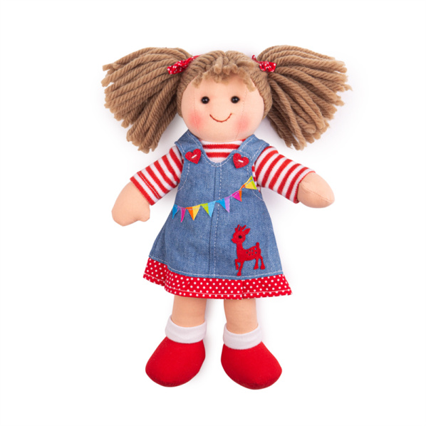 Bigjigs Toys Látková panenka Hattie 28 cm Bigjigs Toys Látková panenka Hattie 28 cm