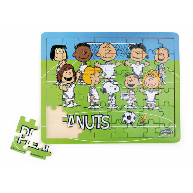 small foot Dřevěné puzzle Snoopy a fotbal