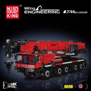 Mould King 17074 Červený autojeřáb R/C LTM 1110