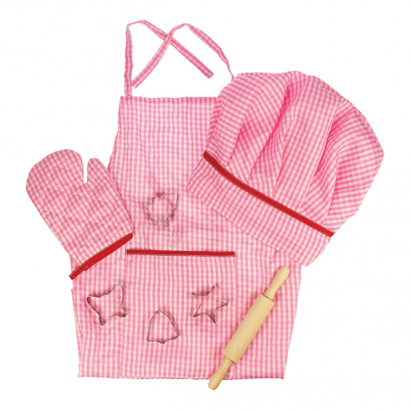 Bigjigs Toys Růžový set šéfkuchařky Bigjigs Toys Růžový set šéfkuchařky