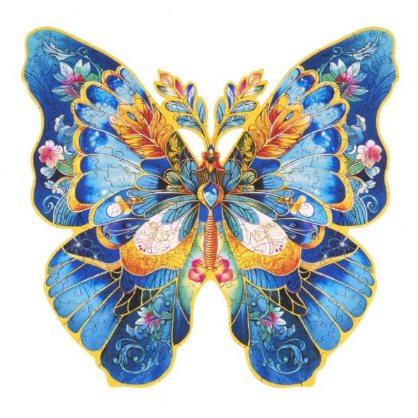 RoboTime Dřevěné puzzle Motýl Morpho Helena RoboTime Dřevěné puzzle Motýl Morpho Helena