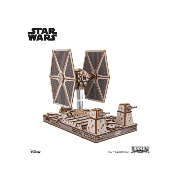 Ugears 3D dřevěná mechanická skládačka Star Wars Stíhačka TIE
