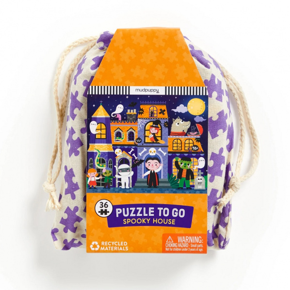 Mudpuppy Puzzle Strašidelný dům v látkovém pytlíku 36 dílků Mudpuppy Puzzle Strašidelný dům v látkovém pytlíku 36 dílků