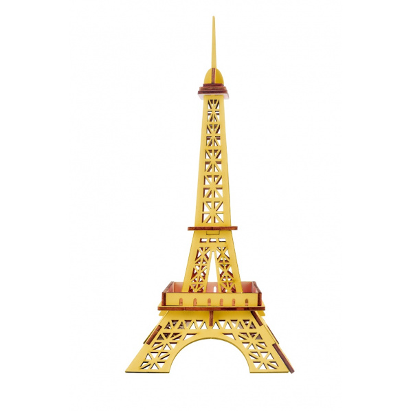 Woodcraft Dřevěné 3D puzzle Eiffelova věž žlutá Woodcraft Dřevěné 3D puzzle Eiffelova věž žlutá