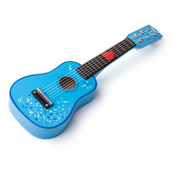 Tidlo Dřevěná kytara Star modrá