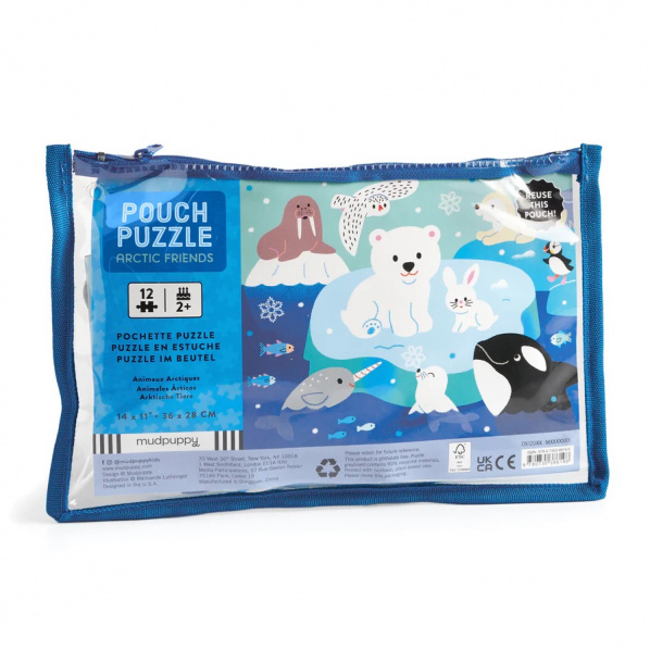 Mudpuppy Puzzle v taštičce Lední přátelé 12 dílků Mudpuppy Puzzle v taštičce Lední přátelé 12 dílků