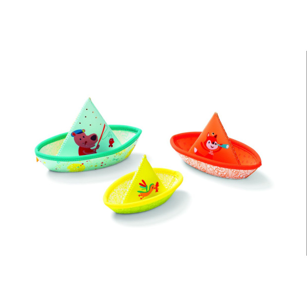 Lilliputiens - 3 plovoucí lodičky - hračka do vody